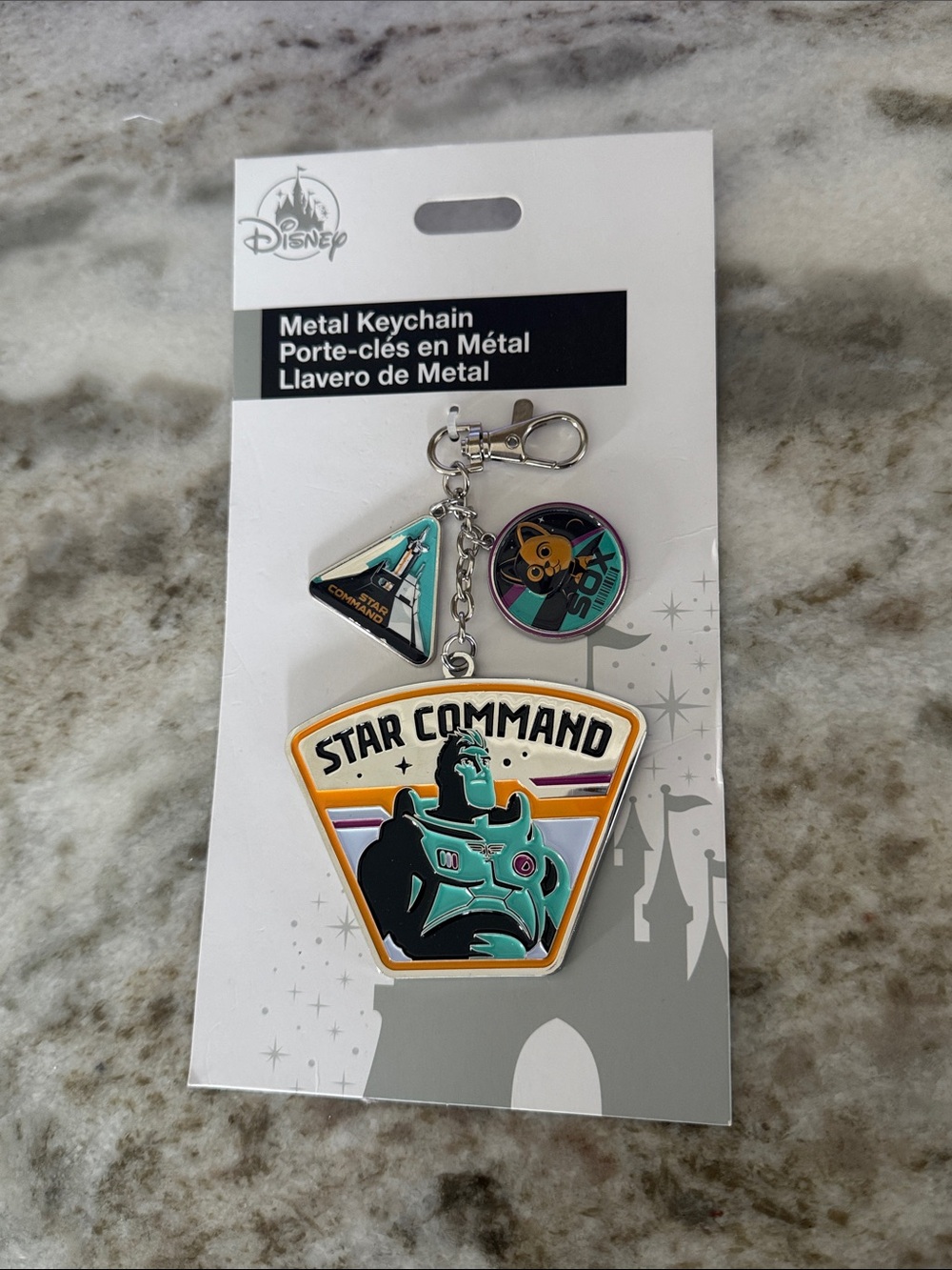 Disney Parks Lightyear Star Command Metal Keychain